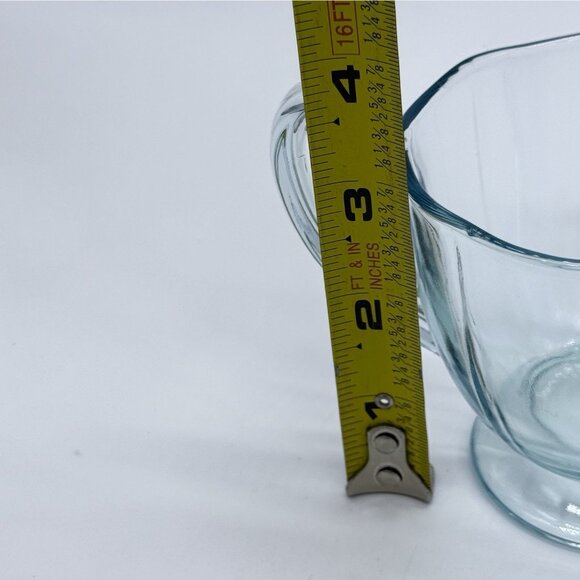 Vintage Fostoria Azure Blue Depression Glass Fairfax Open Sugar and Creamer Set - Picture 6 of 8